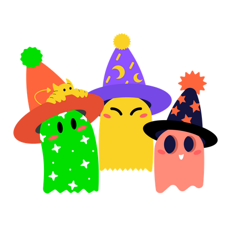 Party Ghosts Illustration
