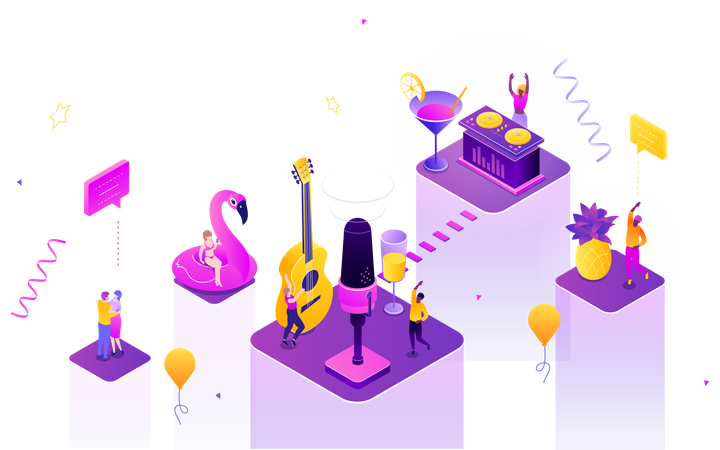 Party In The Club  Illustration