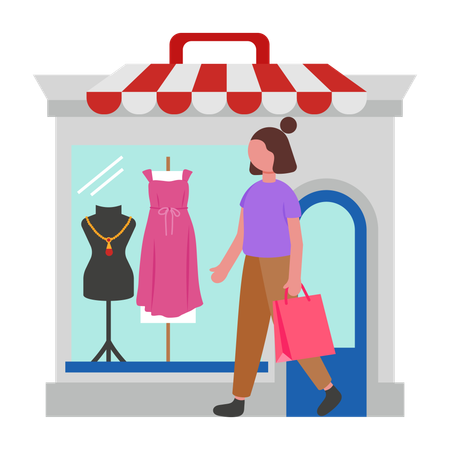 Party-Shopping  Illustration