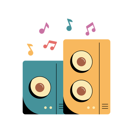 Party sound  일러스트레이션