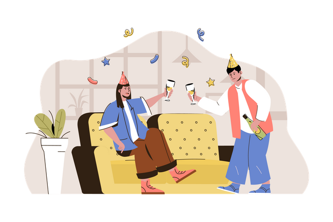 Party Zeit  Illustration