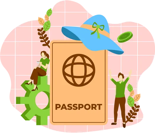 Pasaporte de viaje  Ilustración