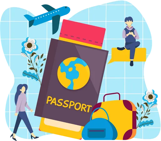 Pasaporte de viaje  Ilustración