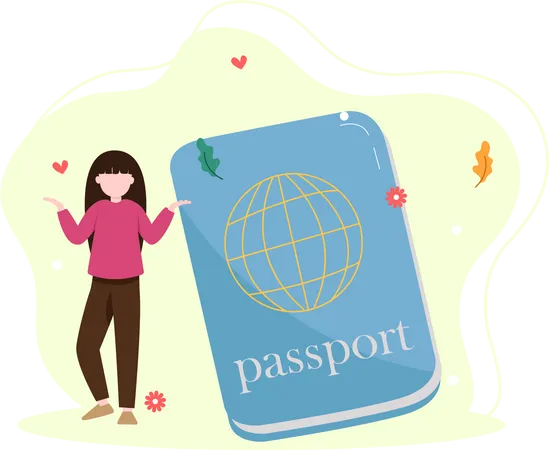 Pasaporte de viaje  Ilustración