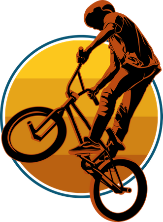 Paseo en bmx  Ilustración