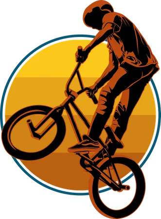 Paseo en bmx  Ilustración