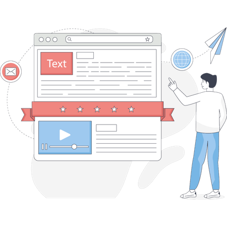 Pasos para crear un sitio web adaptable con ajustes de diseño para distintos tamaños de pantalla  Ilustración