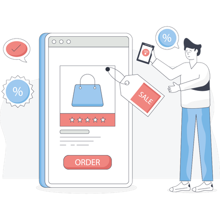Pasos para crear una aplicación móvil para un negocio de comercio electrónico con consejos de diseño y desarrollo  Ilustración