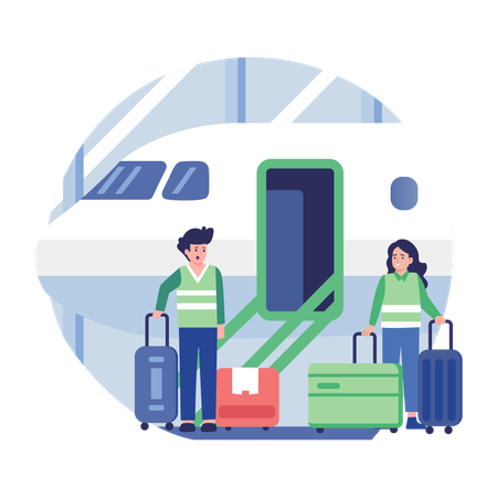 Passager voyageant en avion  Illustration