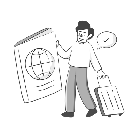 Passaporte de saúde  Illustration