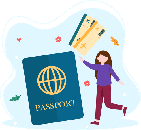 Passaporte de viagem  Ilustração