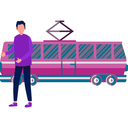 Passenger are ready to board bus  Illustration