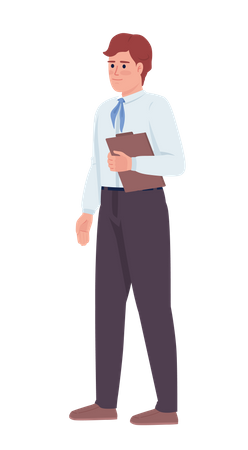 Passenger assistant with clipboard  Illustration