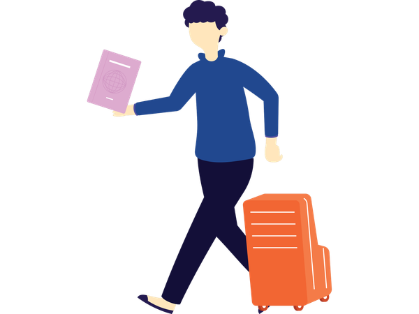 Passenger going on trip  Illustration
