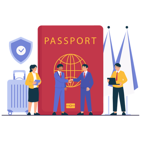 Passport Agreement among partners  Illustration