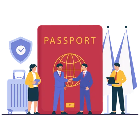 Passport Agreement among partners  Illustration