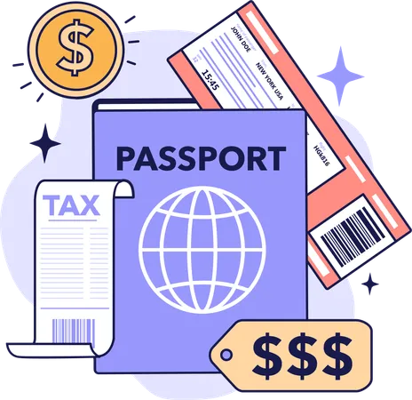 Passport and visa expenses  Illustration