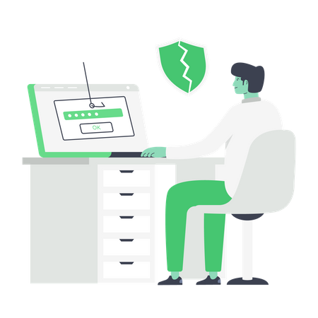 Password Hacking  일러스트레이션