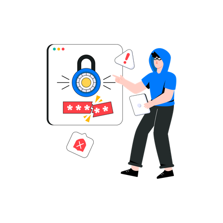 Password Hacking  일러스트레이션