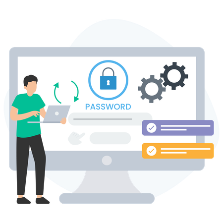 Password Manager  Illustration