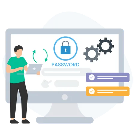 Password Manager  Illustration