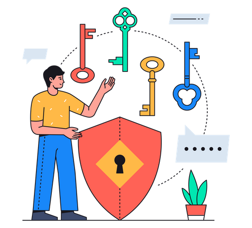 Password protection Illustration