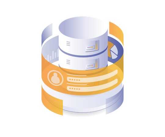 Password security personal database analyzer  Illustration