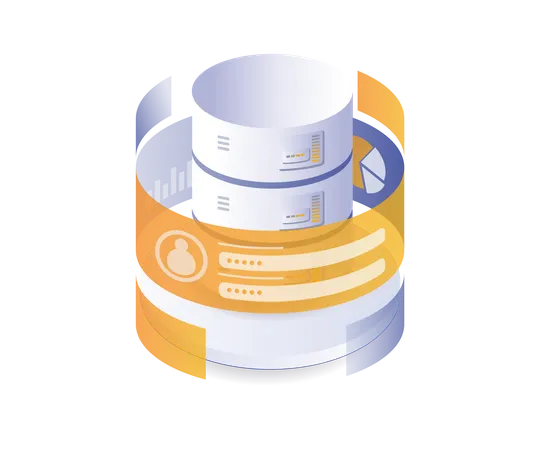 Password security personal database analyzer  Illustration