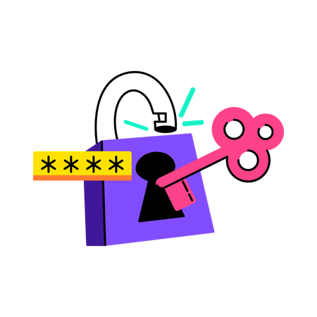 Password unlock  Illustration