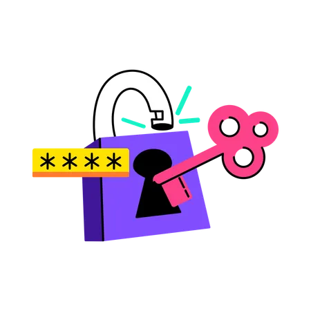 Password unlock  Illustration