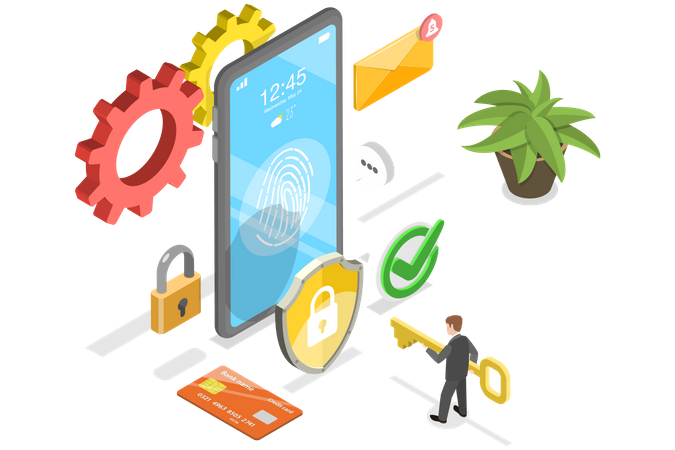 Passwort-Manager-App  Illustration