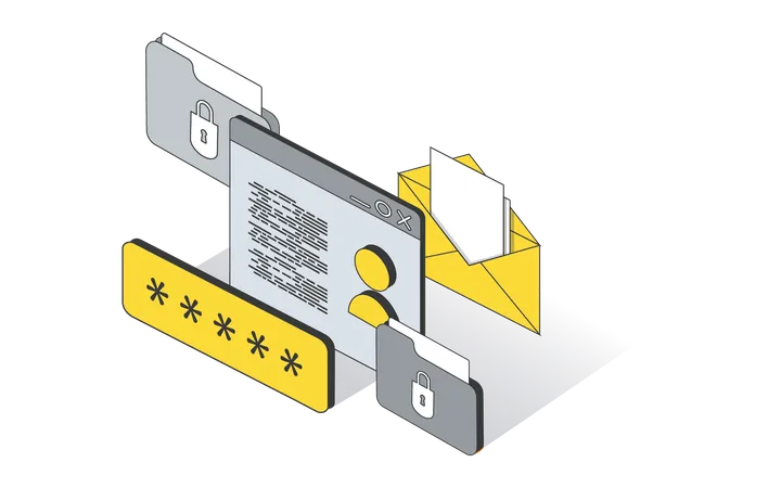 Passwortschutz  Illustration