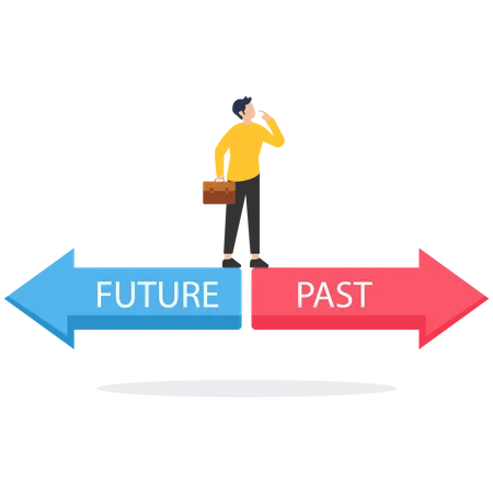 Past and future strategy Illustration