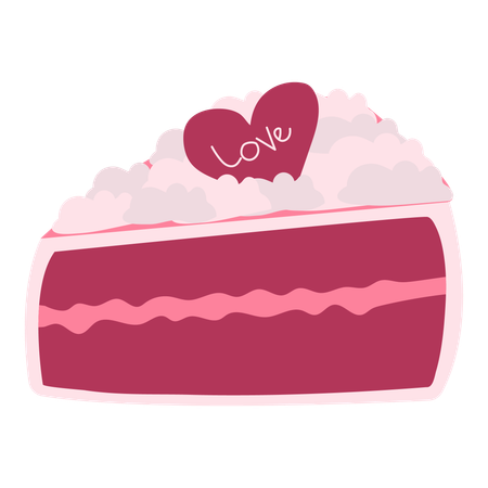 Pastel de san valentin  Ilustración