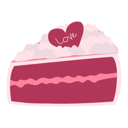 Pastel de san valentin  Ilustración