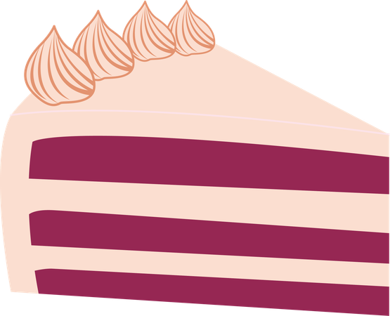 Pastel de tiramisú con cobertura de crema  Ilustración