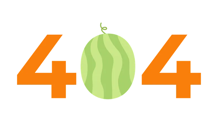 Erreur de fruit de pastèque 404  Illustration
