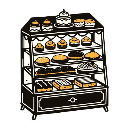 Pastry Display  Illustration