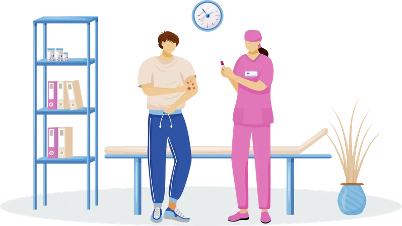 Patient and doctor Illustration