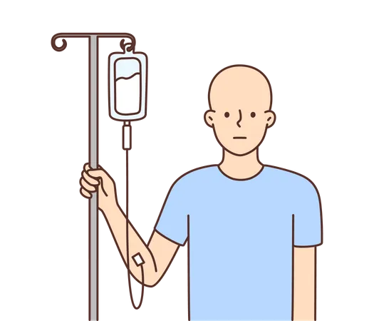 Patient cancéreux  Illustration