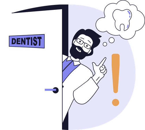 Patient comes for dental consultation  Illustration