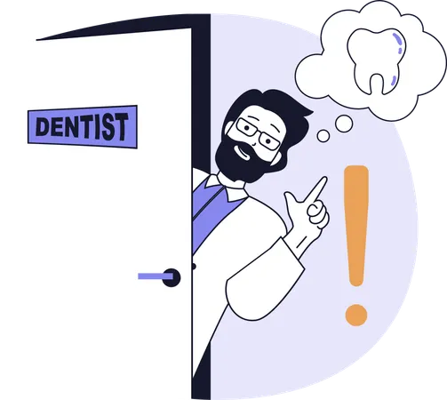 Patient comes for dental consultation  Illustration