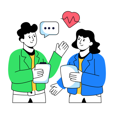 Patient Doctor Discussion  Illustration