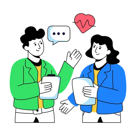 Patient Doctor Discussion  Illustration