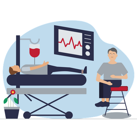 Patient et médecin  Illustration