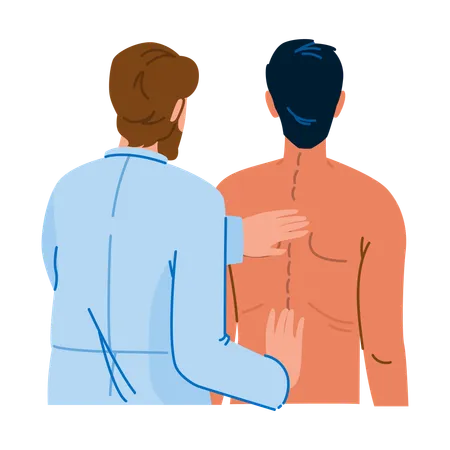 Patient have spine injury  Illustration