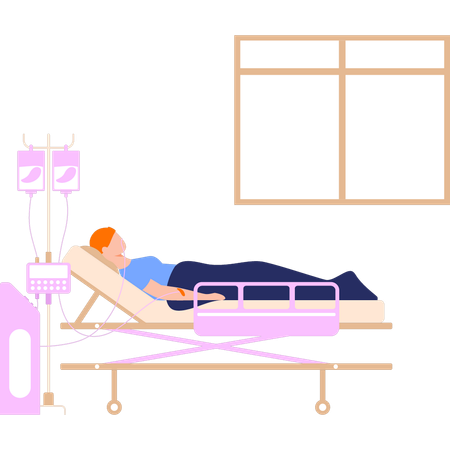 Patient in hospital  Illustration