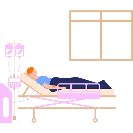 Patient in hospital  Illustration