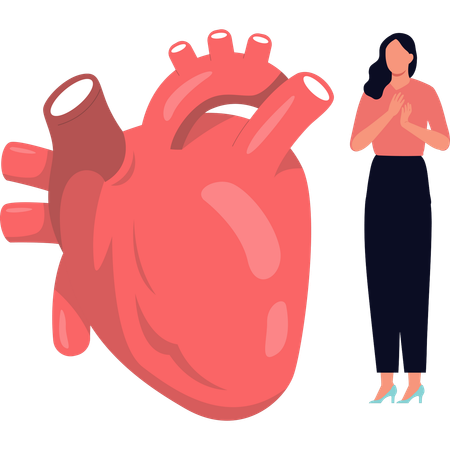 Patient is explaining about heart disease  Illustration