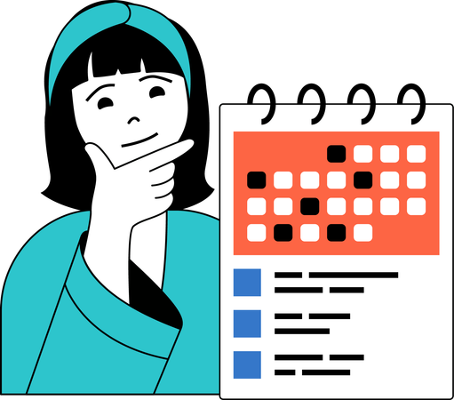 Patient is looking at medical appointment  Illustration